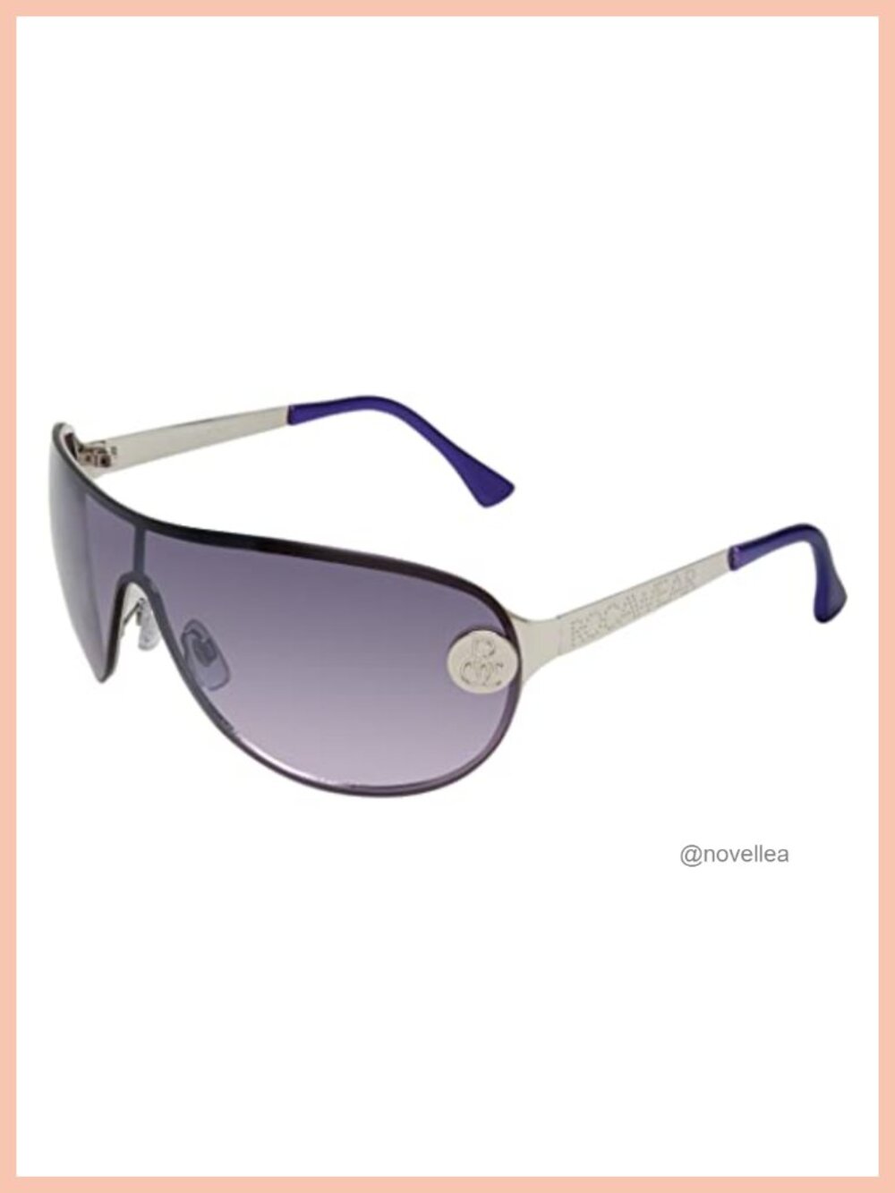 UV Protective Metal Shield Sunglasses for Women Stylish Gradient Lens
